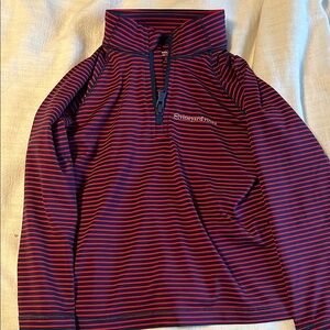 Vineyard Vines Red and Navy Striped Pullover